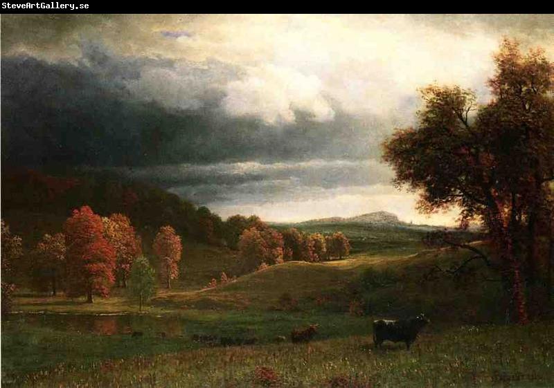 Albert Bierstadt Autumn Landscape: The Catskills
